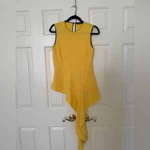 Zara Vibrant Yellow Asymmetrical Dress